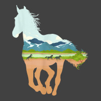 Horse Print With Landscape Horse Lover, Animal Horse Vintage T-shirt | Artistshot