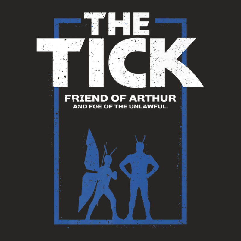 The Tick Friend Of Arthur Vintage Silhouette Ladies Fitted T-Shirt by ShekizaHughes | Artistshot