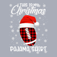 Football This Is My Christmas Pajama Plaid Football Santa Hat Xmas 85  Tank Dress | Artistshot