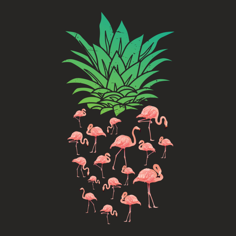 Pineapple Flamingo Ladies Fitted T-Shirt by rardesign | Artistshot