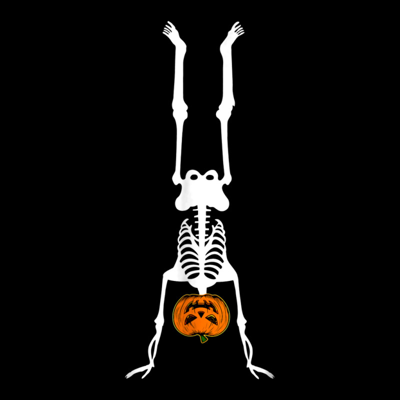 Skeleton Pumpkin Handstand Gymnastics Halloween Pocket T-Shirt by Newest | Artistshot