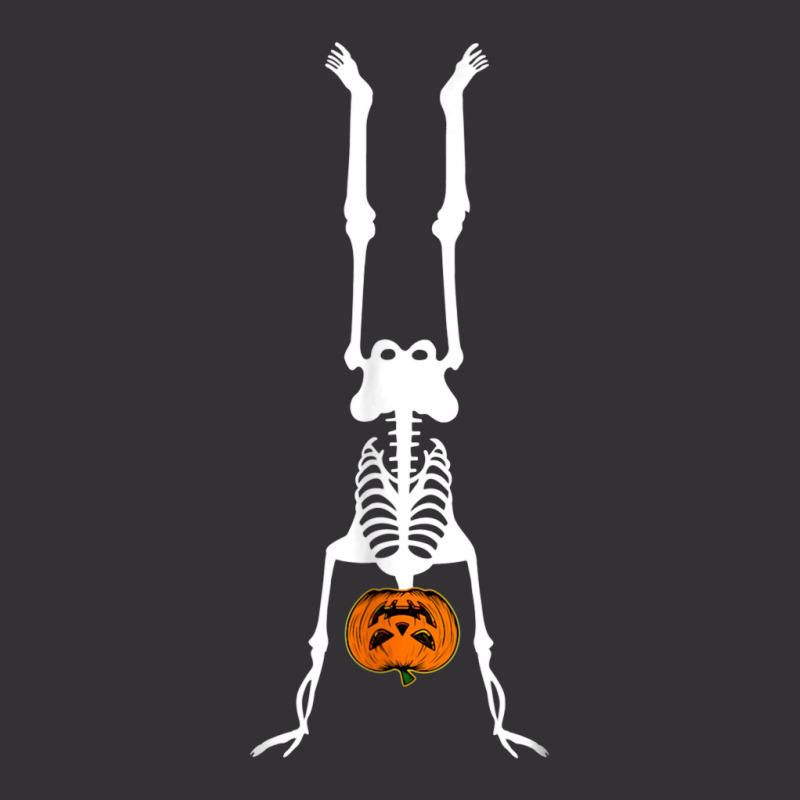 Skeleton Pumpkin Handstand Gymnastics Halloween Vintage Hoodie by Newest | Artistshot