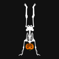 Skeleton Pumpkin Handstand Gymnastics Halloween Baby Bibs | Artistshot