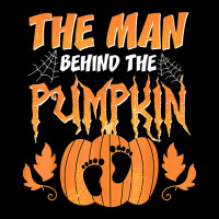 The Man Behind The Pumpkin Baby Dad Soon Halloween Pregnancy Long Sleeve Baby Bodysuit | Artistshot