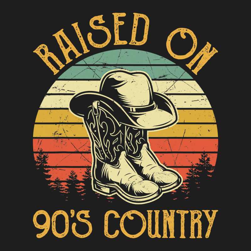 Raised On 90's Country Music Tvintage Cowgirl Western Classic T-shirt | Artistshot