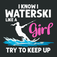 Funny Water Ski Designs For Women Girls Water Skier Athletes Women's Triblend Scoop T-shirt | Artistshot