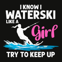 Funny Water Ski Designs For Women Girls Water Skier Athletes Scorecard Crop Tee | Artistshot