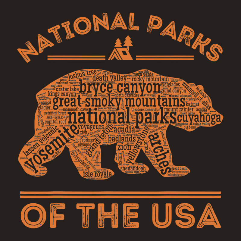 National Parks Bear Hiking Travel Camping Outdoors Retro Usa Tank Top | Artistshot