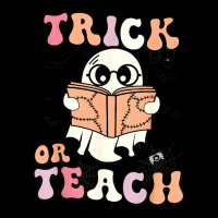 Spooky Season Halloween Trick Or Teach Ghost Retro Groovy Pocket T-shirt | Artistshot