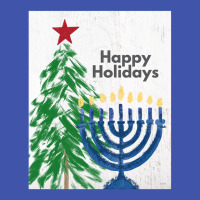 Happy Holidays Tree And Menorah  Art By Linda Woods Youth Hoodie | Artistshot