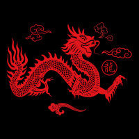 Red Japanese Dragon Aesthetic Grunge 90s Chinese Dragon Pocket T-shirt | Artistshot