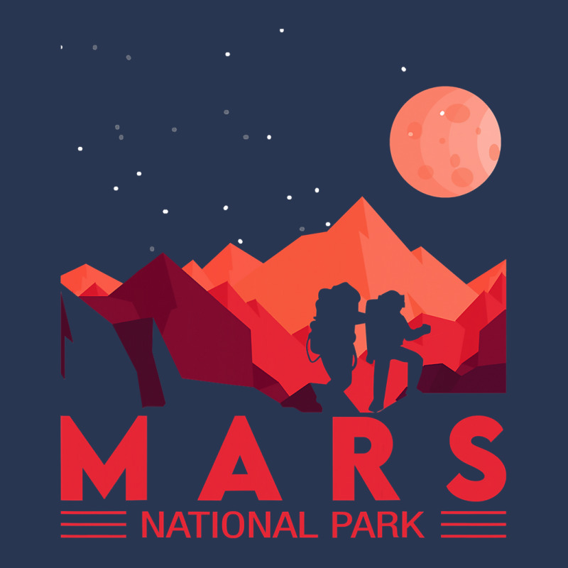 Red Mars Planet  Space National Park  Funny Mars Men Denim Jacket | Artistshot