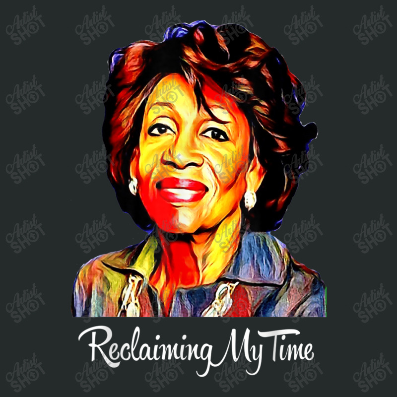 Black History Month  Reclaiming My Time Maxine Waters Painting Women's Triblend Scoop T-shirt by TyrellDesign | Artistshot