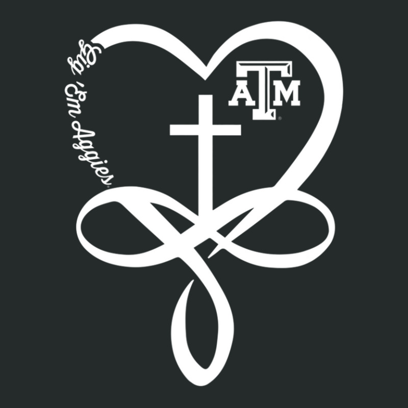 Texas A&m Aggies Heart Infinity God Apparel Women's Triblend Scoop T-shirt by AngelaMaria | Artistshot