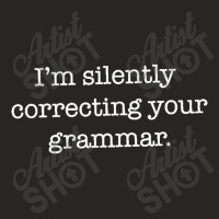 Silently Correcting Your Grammar Funny Ladies Fitted T-shirt | Artistshot