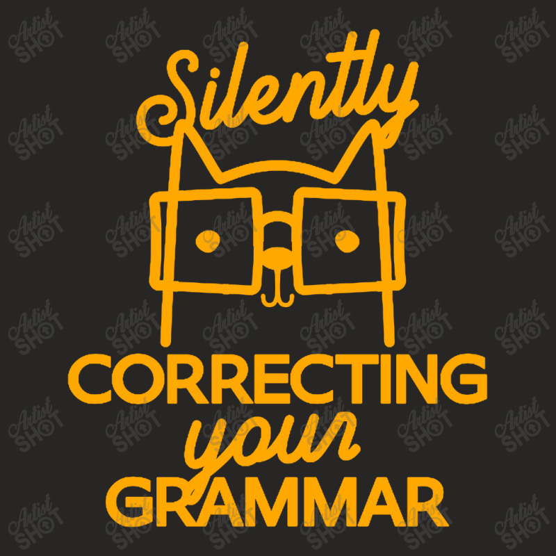 Silently Correcting Your Grammar Ladies Fitted T-Shirt by AGSTshirt | Artistshot