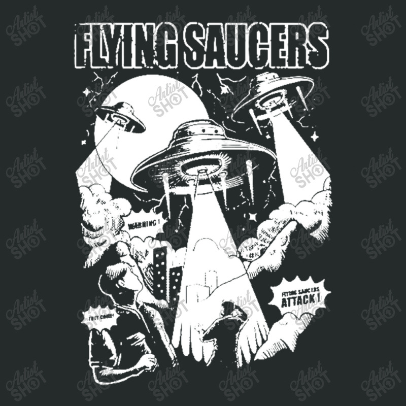 Flying Saucers Alien Invasion Women's Triblend Scoop T-shirt by Donnacalvertv | Artistshot