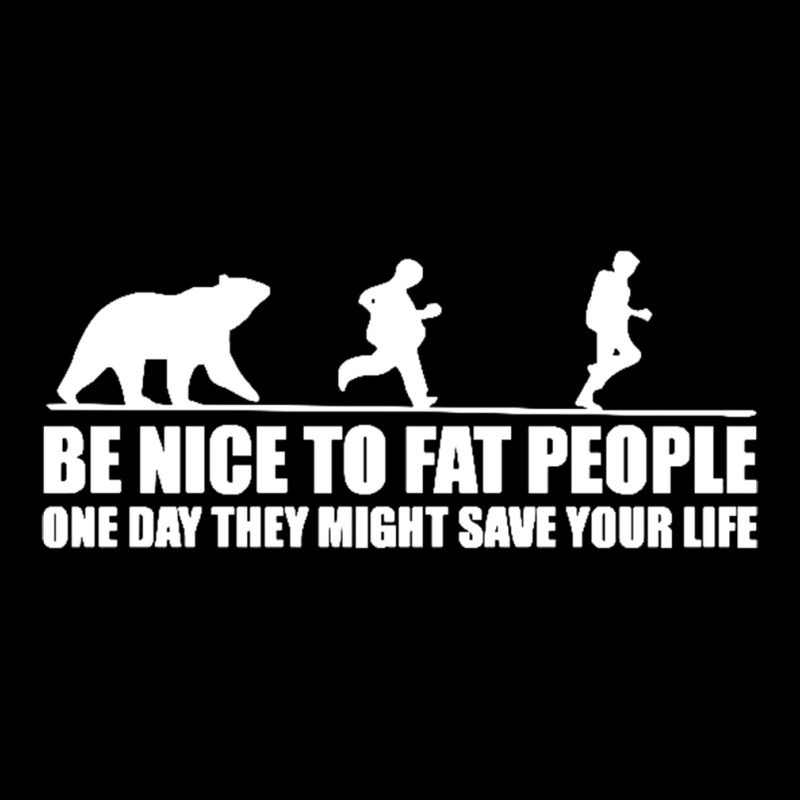 Be Nice To Fat People Bear Chase Funny Pub Joke Cropped Hoodie by cm-arts | Artistshot