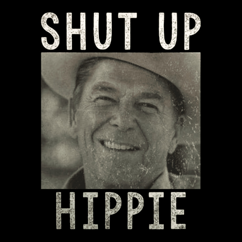 Ronald Reagan, Says Shut Up Hippie, Shut Up Hippie, Ronald Reagan Vint Youth Zipper Hoodie by SHODSPADS | Artistshot