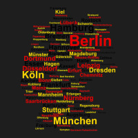 Germany Map Silhouette Towns Cities Flag Berlin Travel Classic T-shirt | Artistshot