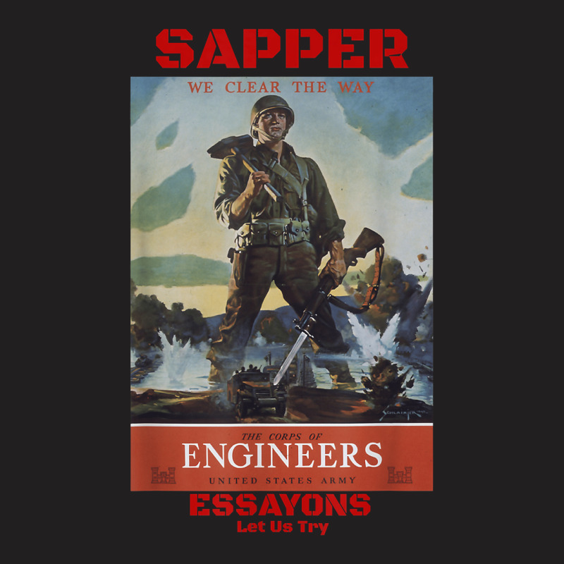 Sapper Army Combat Engineer Corps Veterans And Military T-Shirt by BessieCarolyn | Artistshot