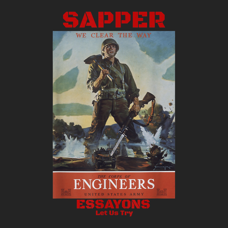 Sapper Army Combat Engineer Corps Veterans And Military 3/4 Sleeve Shirt by BessieCarolyn | Artistshot