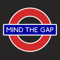 London Souvenir Mind The Gap Underground Tube Ladies Fitted T-shirt | Artistshot