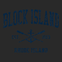 Block Island Ri Vintage Navy Crossed Oars & Boat Anchor Printed Hat | Artistshot