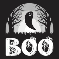 Boo With Spiders And Ghost Halloween T-shirt | Artistshot