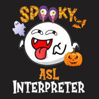 Boo Halloween Costume Spooky Asl Interpreter T-shirt | Artistshot