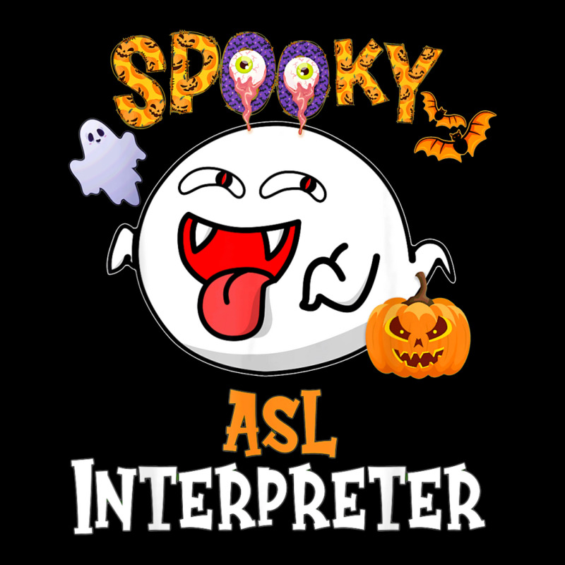 Boo Halloween Costume Spooky Asl Interpreter V-neck Tee | Artistshot