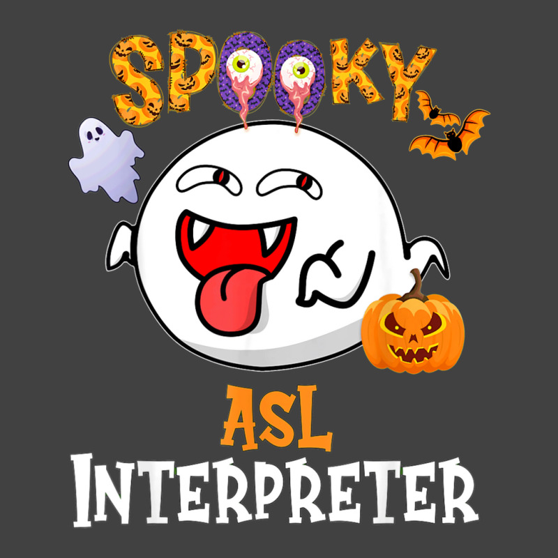 Boo Halloween Costume Spooky Asl Interpreter Vintage T-shirt | Artistshot