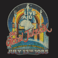 Live Aid Global Jukebox, Live Aid Global Jukebox Vintage, Live Aid Glo T-shirt | Artistshot