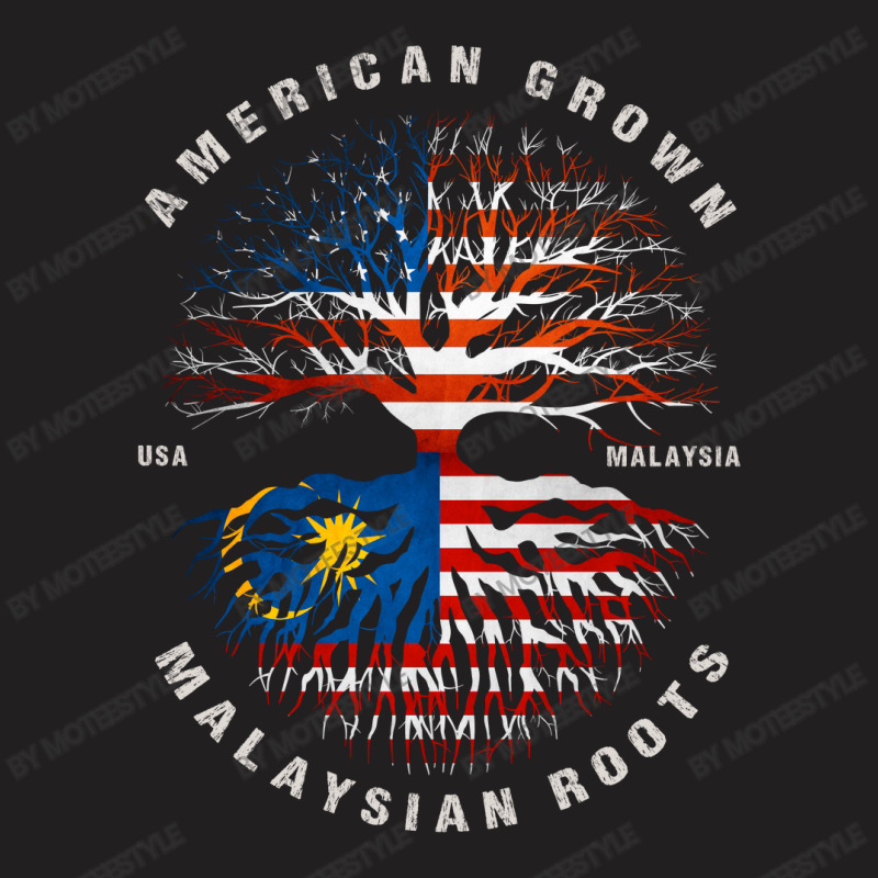 American Grown Malaysian Roots Malaysia Flag T-Shirt by moteestyle | Artistshot