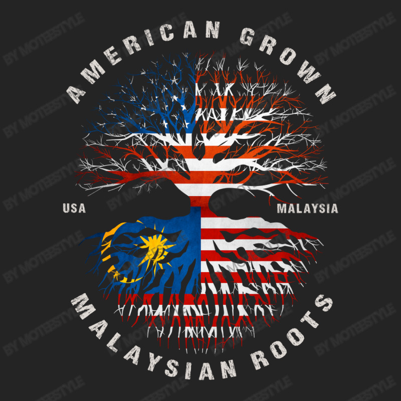 American Grown Malaysian Roots Malaysia Flag 3/4 Sleeve Shirt by moteestyle | Artistshot