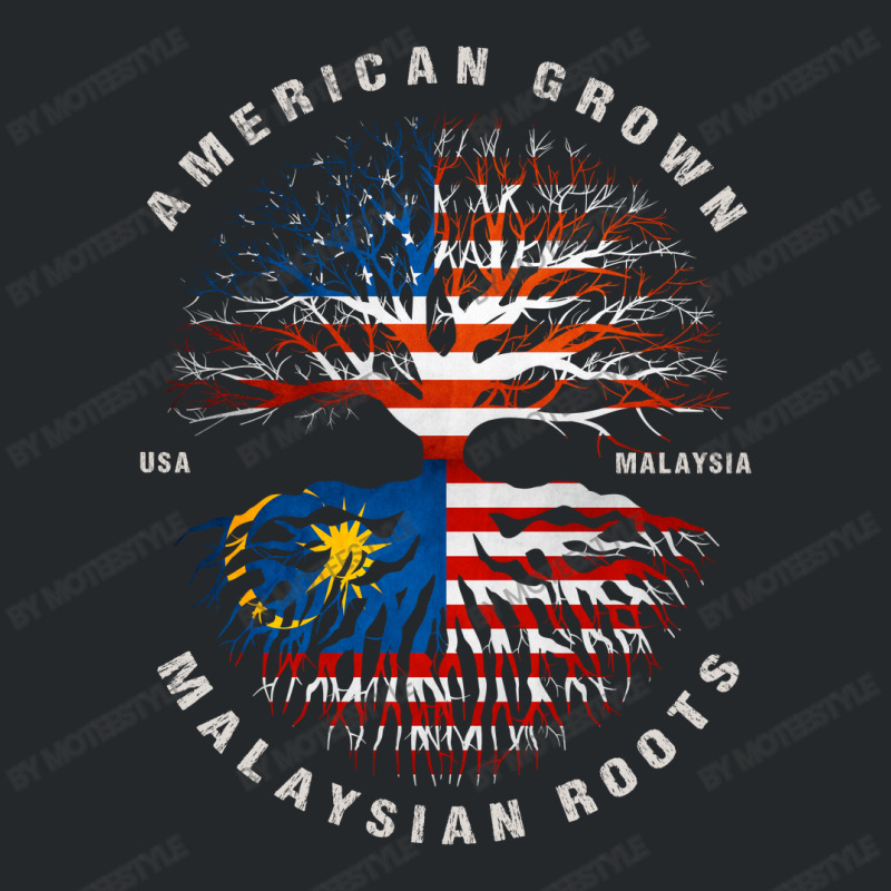 American Grown Malaysian Roots Malaysia Flag Crewneck Sweatshirt by moteestyle | Artistshot