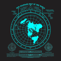 Gleason's New Standard Map Of The World, Flat Earth T-shirt | Artistshot