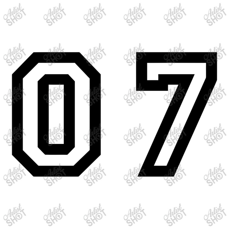 Number Seven Sticker by pagersuek | Artistshot