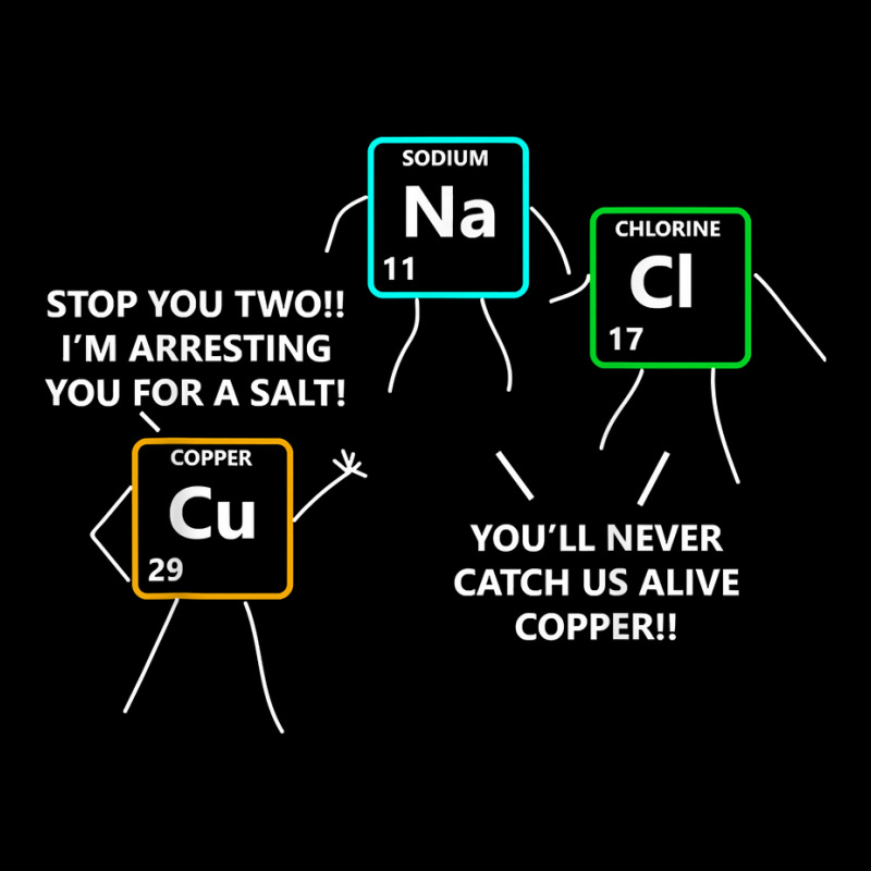 Salt And Copper Periodic Table Police Pun Chemistry T Pocket T-shirt | Artistshot