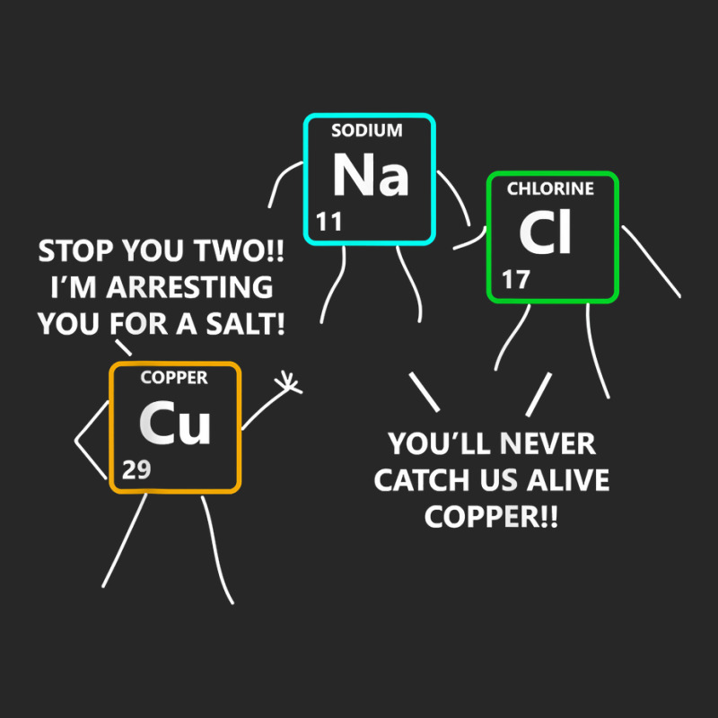 Salt And Copper Periodic Table Police Pun Chemistry T Men's T-shirt Pajama Set | Artistshot