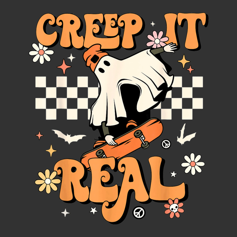 Creep It Real Retro Halloween Party Funny Ghost Skateboard Baby Bodysuit | Artistshot