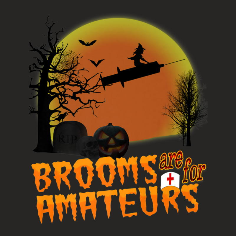 Nurse Witch Riding Syringe Brooms Are For Amateurs Ladies Fitted T-Shirt by KimikoMuto | Artistshot