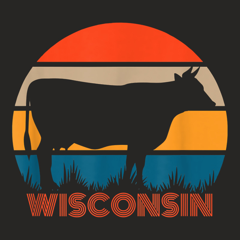 Cow Heifer Farm Owner State Of Wisconsin Dairy Farmer Retro Ladies Fitted T-Shirt by HarukaNarasaki | Artistshot