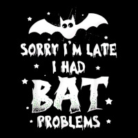 Funny Im Late For Bat Problems Horror Halloween Vampire Bat Youth Jogger | Artistshot