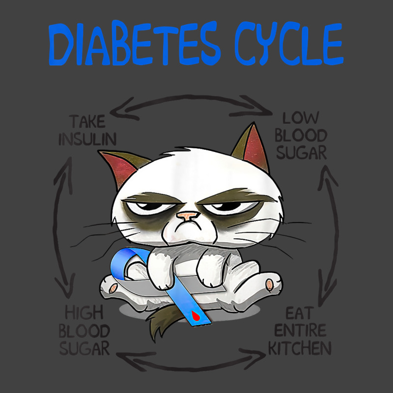 Diabetic Cycle Funny Cat Diabetes Awareness Vintage T-Shirt by BurlFinkelstein | Artistshot