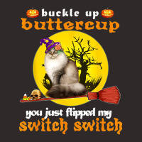 Buckle Up Buttercup Siberian Cat Halloween Racerback Tank | Artistshot