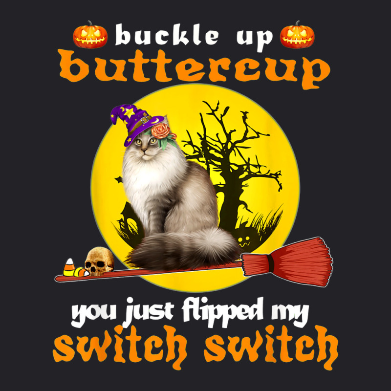 Buckle Up Buttercup Siberian Cat Halloween Youth Tee by TopShirts | Artistshot