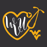 West Virginia Mountaineers Nurse - Heart Stethoscope Vintage Hoodie | Artistshot