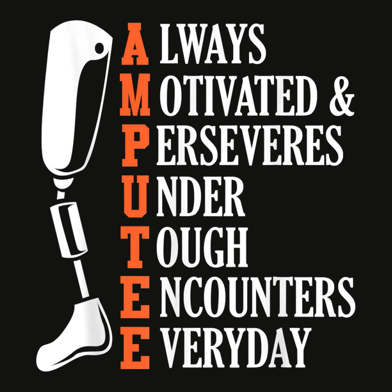 Amputee Quote Funny Leg Prosthetic Legged Surgery Graphic Scorecard Crop Tee by MomoeNakatsuji | Artistshot