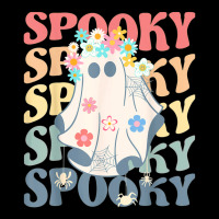 Groovy Halloween Spooky Ghost And Colorful Daisy Costume Adjustable Cap | Artistshot